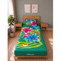 Hand Painted Rayon Bedsheet Set Single Size